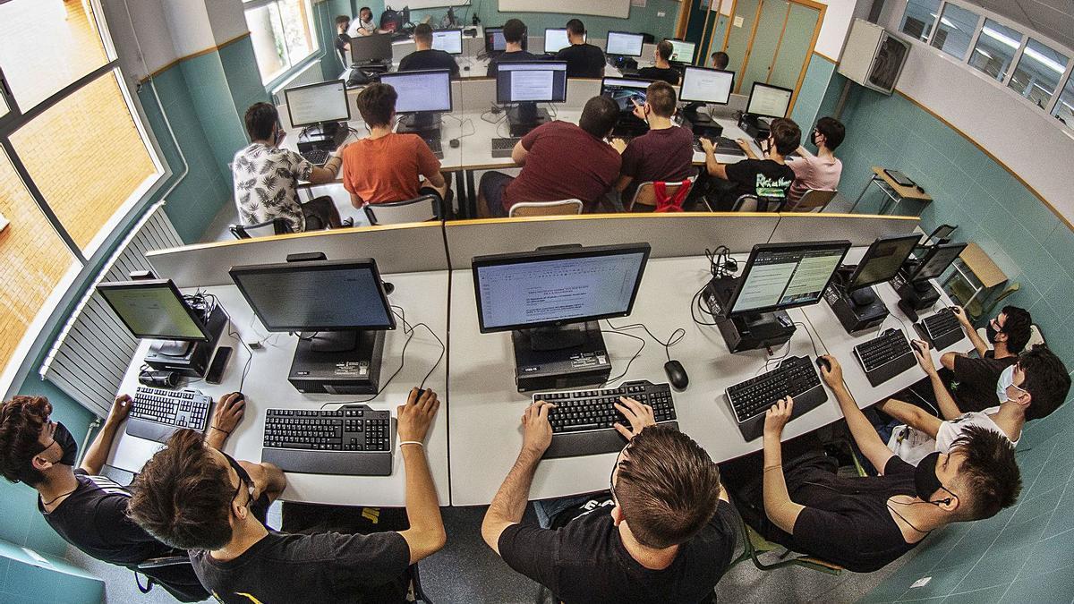 Aula de estudiantes en el IES San Vicente