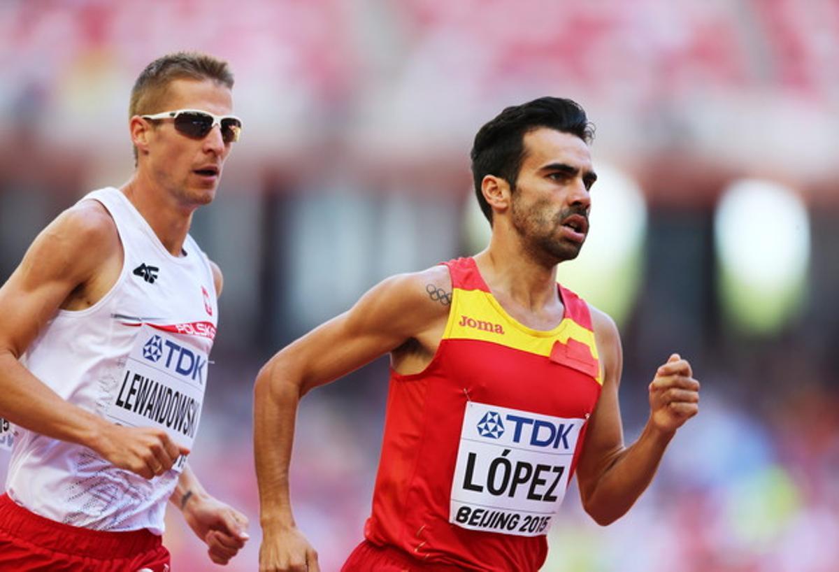 L’espanyol Kevin Lopez, durant la carrera celebrada aquest dissabte.