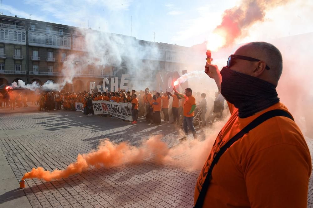 Concentración contra el cierre de Alcoa