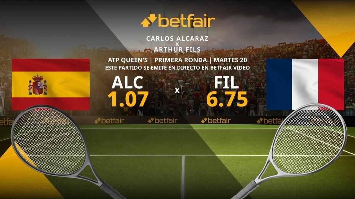 Carlos Alcaraz vs. Arthur Fils: horario, TV, estadísticas y pronósticos Queen's 2023