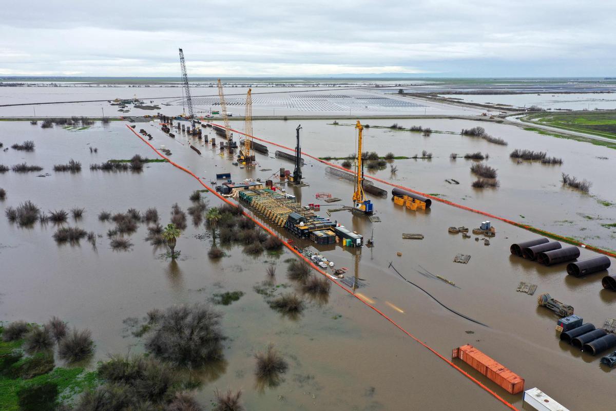 Inundaciones en el condado de Tulare, en California