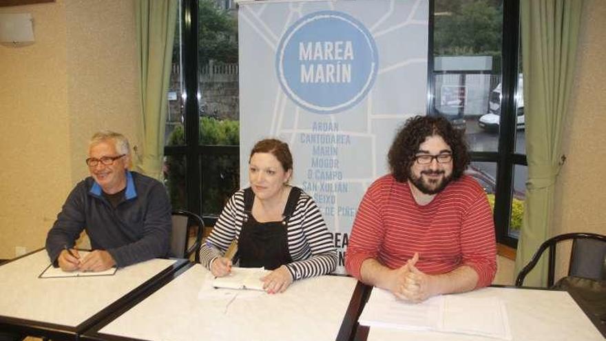 Representantes de Marea Marín. // S. Álvarez