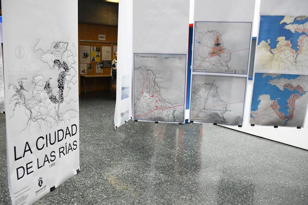 Exposición sobre el proyecto 'A Cidade das Rías' en la Escuela Técnica Superior de Arquitectura