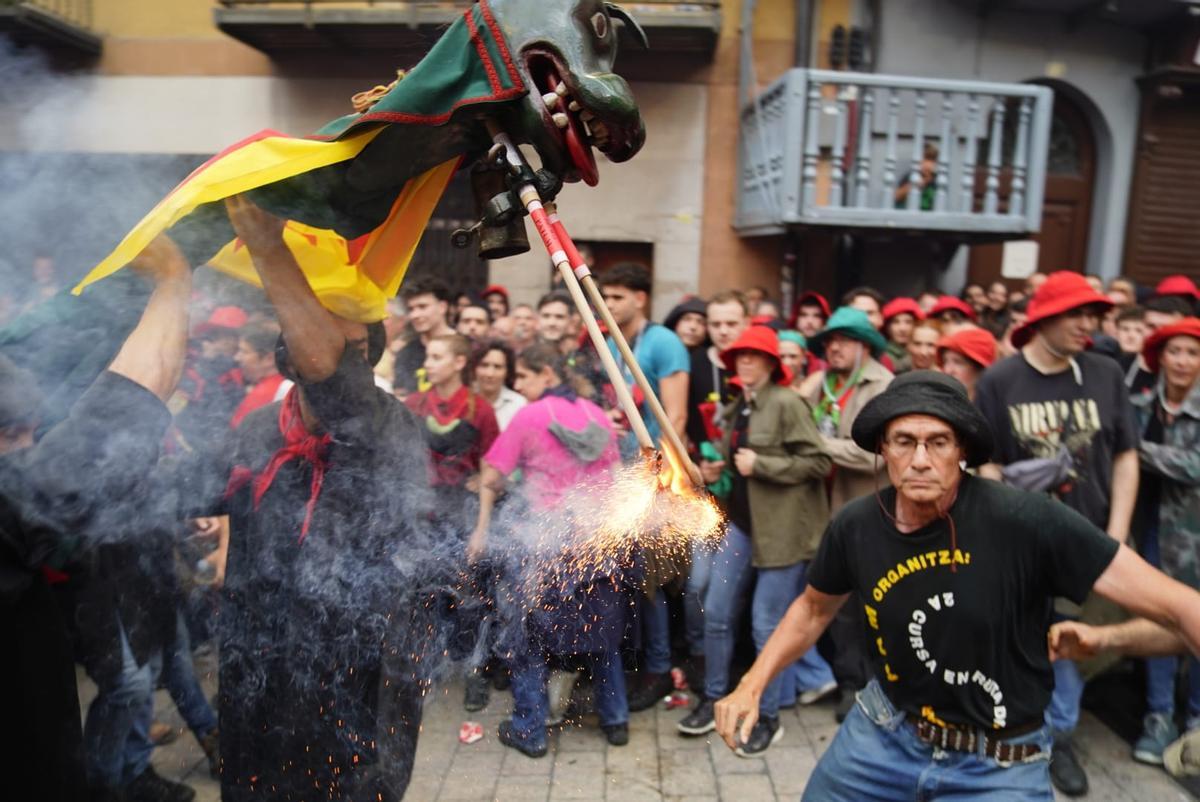 El Passacarrers de Patum d'aquest dissabte al vespre, en imatges