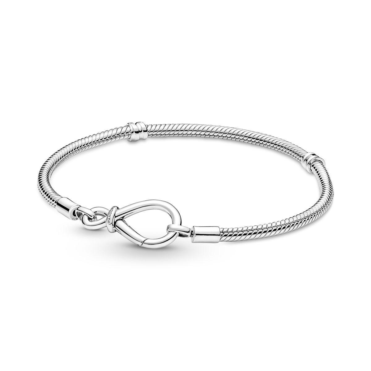 Pulsera Pandora Moments, cadena de serpiente nudo infinito