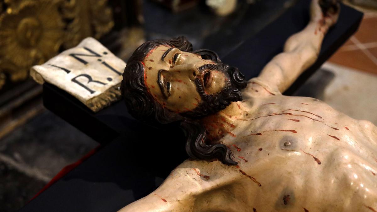 Detalle del rostro del Cristo de El Silencio.