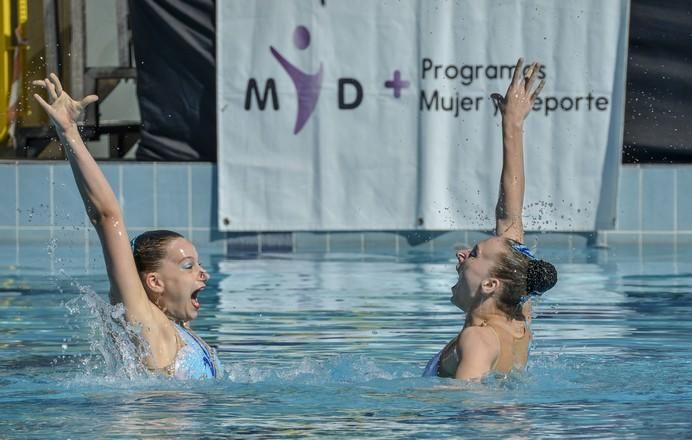 LAS PALMAS DE GRAN CANARIA A 28/05/2017. Natación sincronizada / Final de dúo libre y de dúo mixto de la competición internacional en la piscina  Metropole. FOTO: J.PÉREZ CURBELO