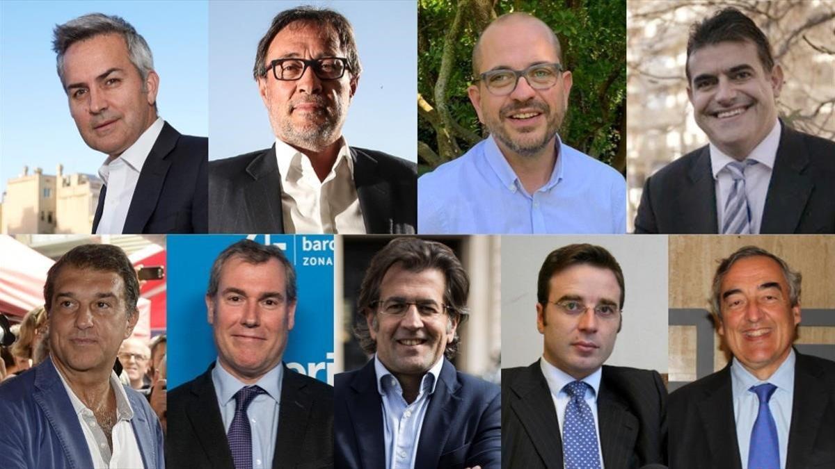 Los precandidatos a la presdencia del Barça.