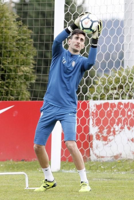 Entrenamiento del Sporting.