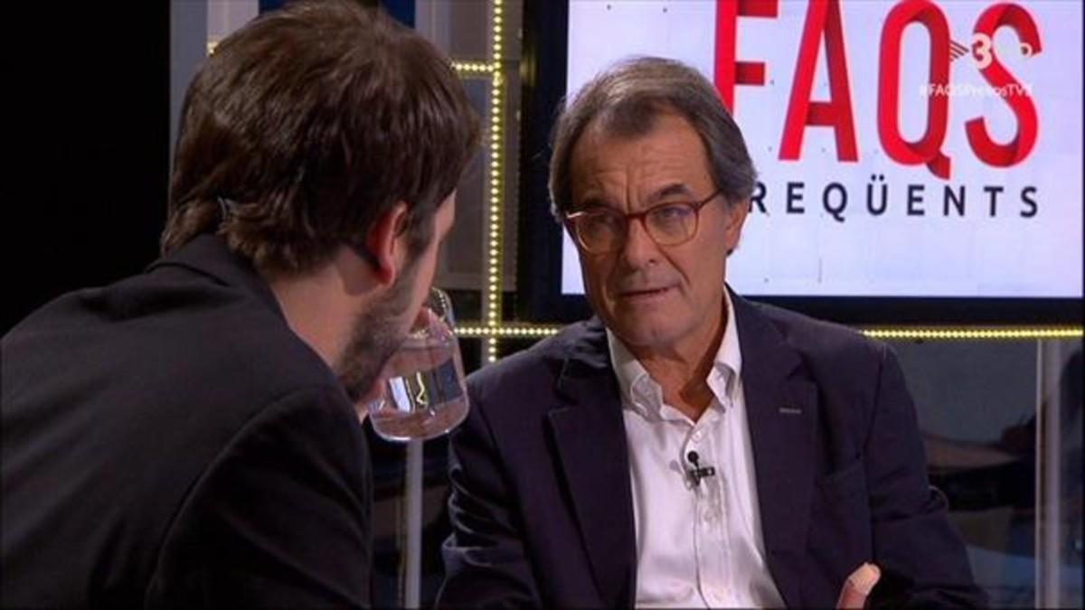 Artur Mas, en 'Preguntes freqüents' (TV-3).