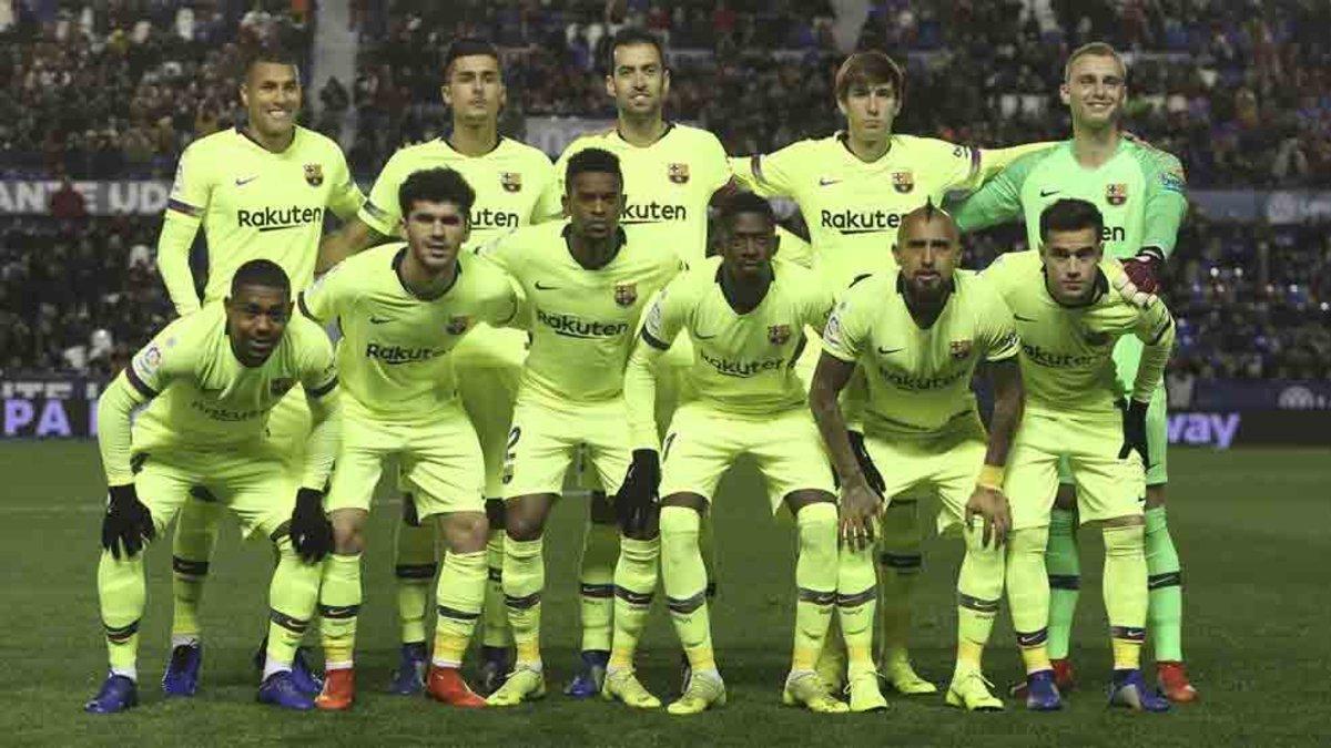 Este es el once titular del Barcelona ante el Levante