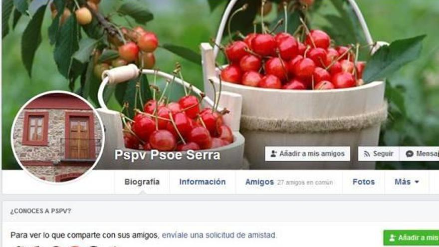Detalle de las cerezas que sustituyen a las rosas del PSOE.