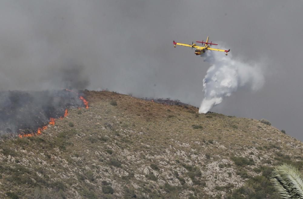 Incendio forestal en Carcaixent