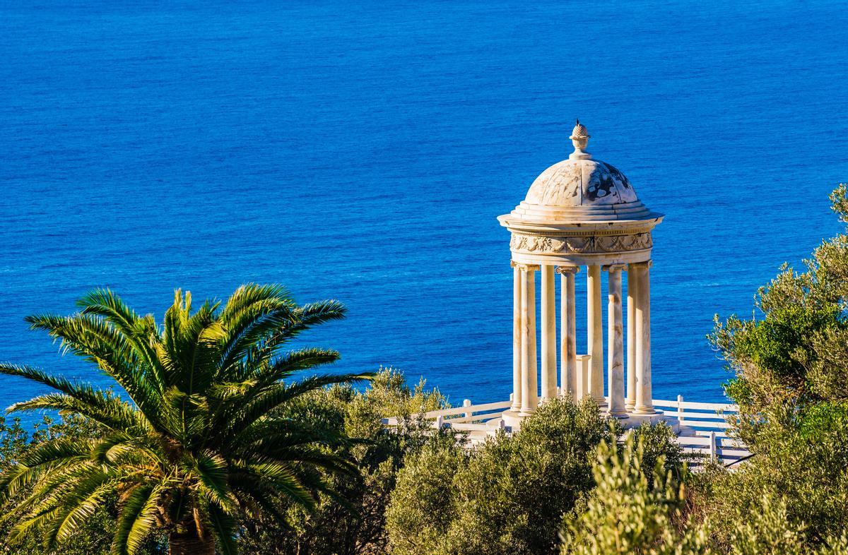 El templete de mármol de carrara en Son Marroig, Mallorca