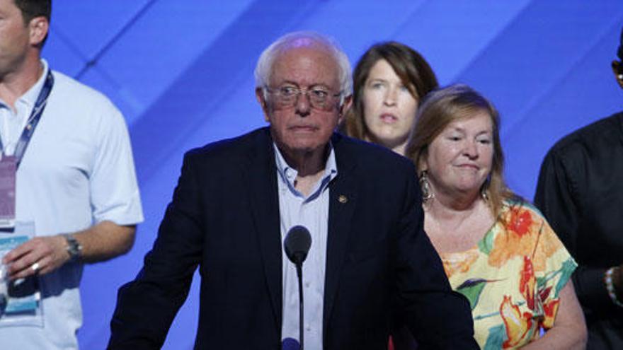 Bernie Sanders, en la Convención Demócrata