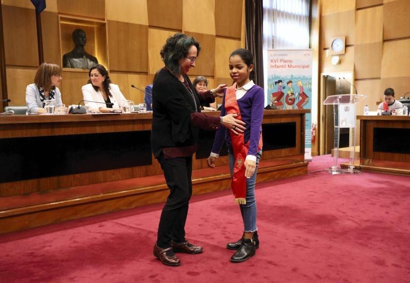 Pleno infantil del Ayuntamiento de Zaragoza