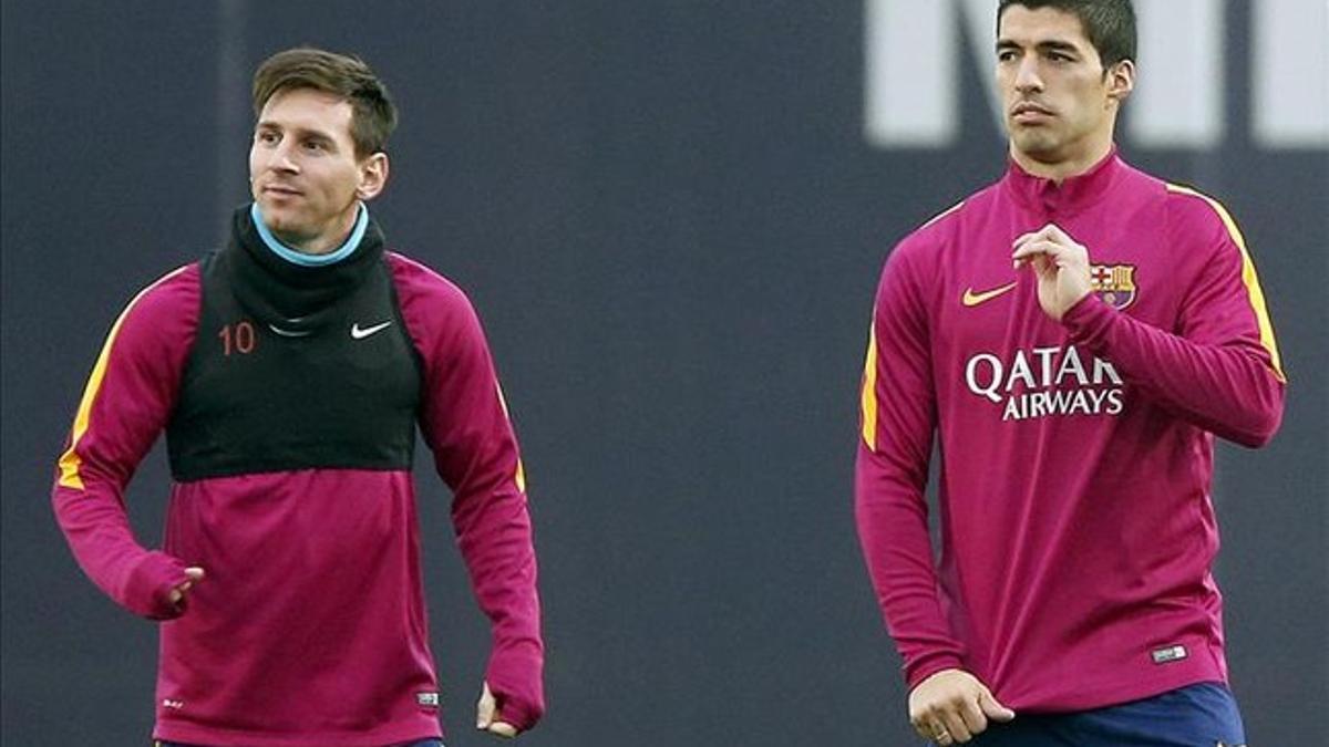 Messi y Suárez serán la dupla atacante del tridente en La Rosaleda este sábado