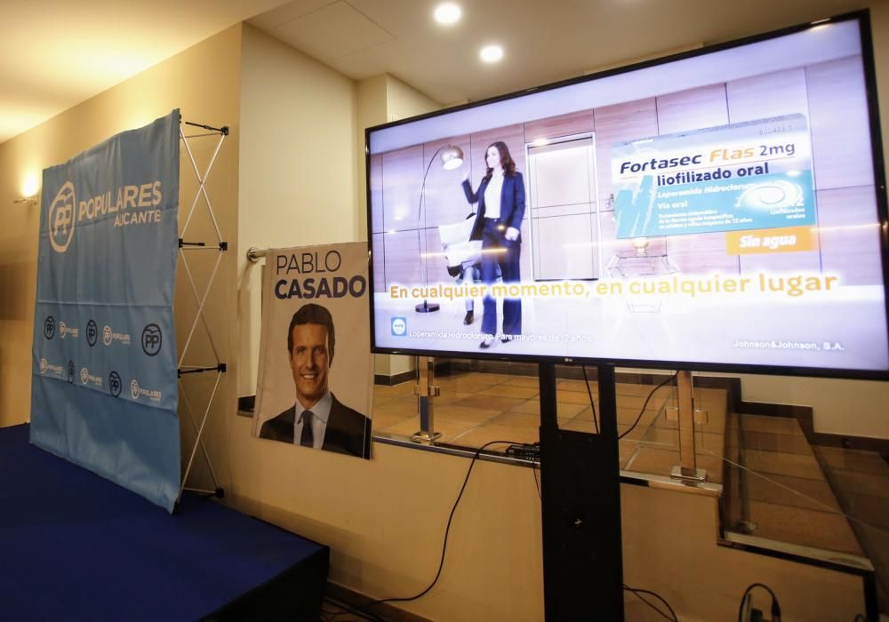 El PP de Alicante se reúne en el Sorell a la espera del recuento final de las Elecciones Generales y Autonómicas 2019