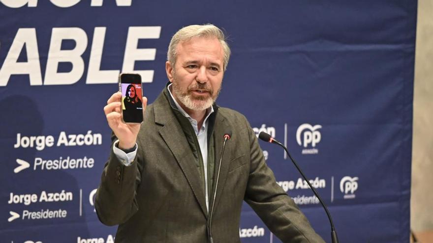 Azcón reivindica su gestión en el Gobierno de Aragón en un arranque de campaña con ataque a Pilar Alegría: “Se avergüenza de ser del PSOE”