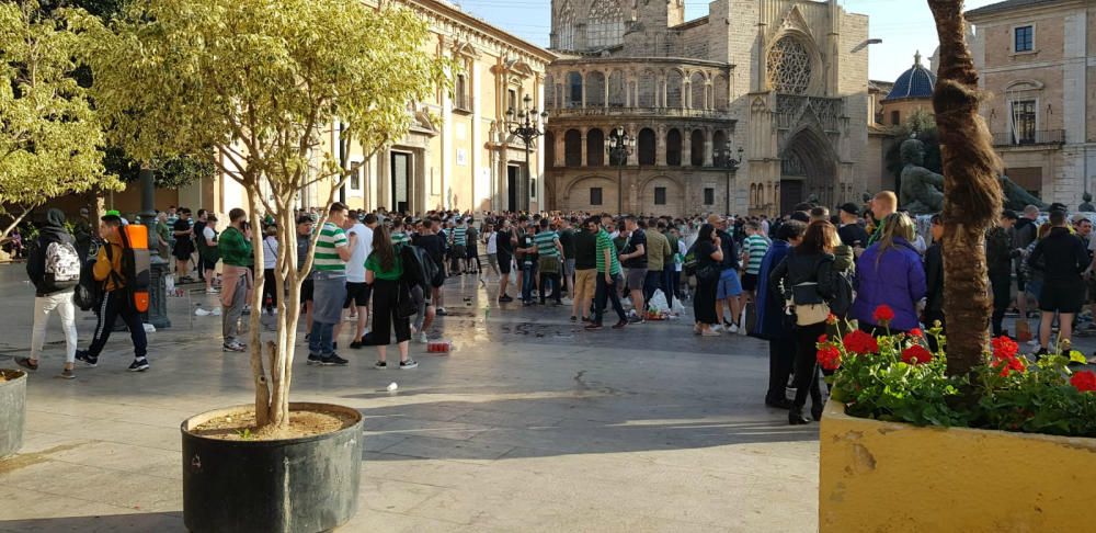 Los aficionados del Celtic invaden València