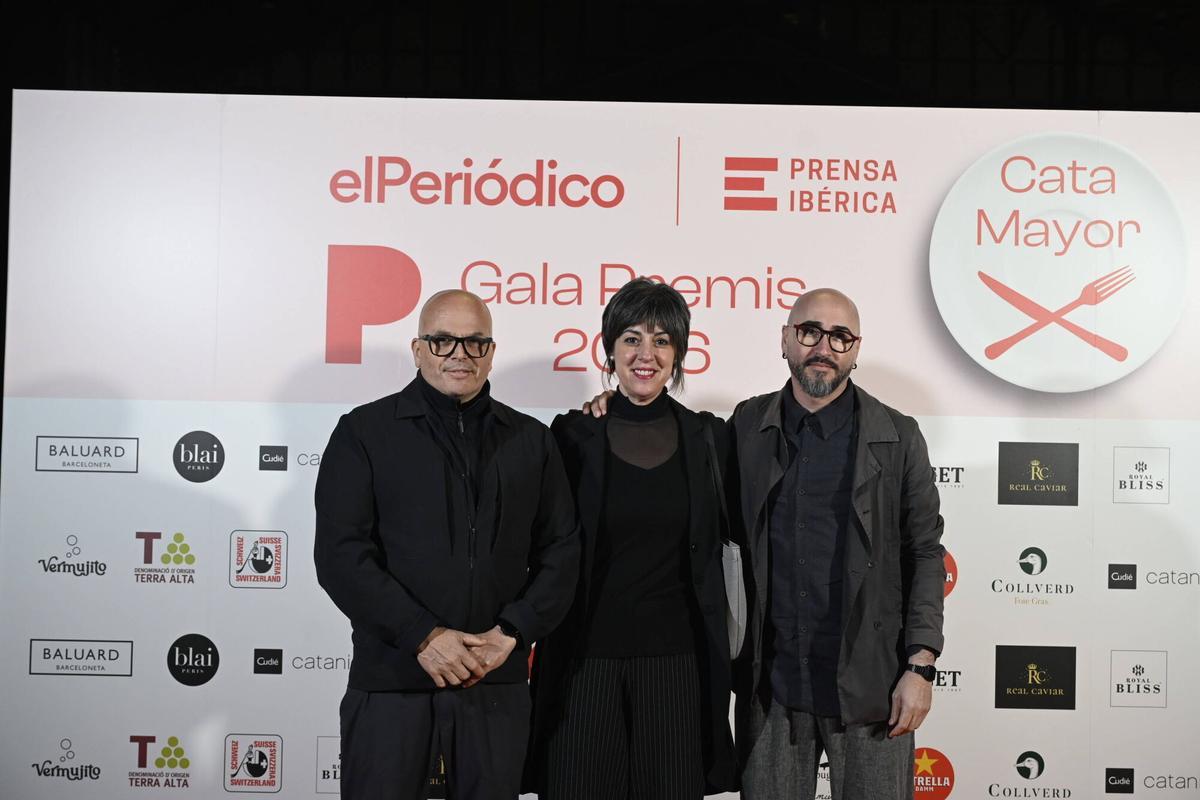 Jordi Vilà, restaurante Alkimia; Sonia Profitós, jefe de sala restaurante Alkimia y Artur Martínez, restaurante Trü.