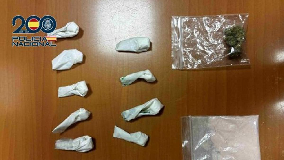 El material incautado por la Policía Nacional.