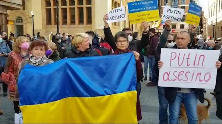 Manifestación en Gijón contra la guerra de Ucrania