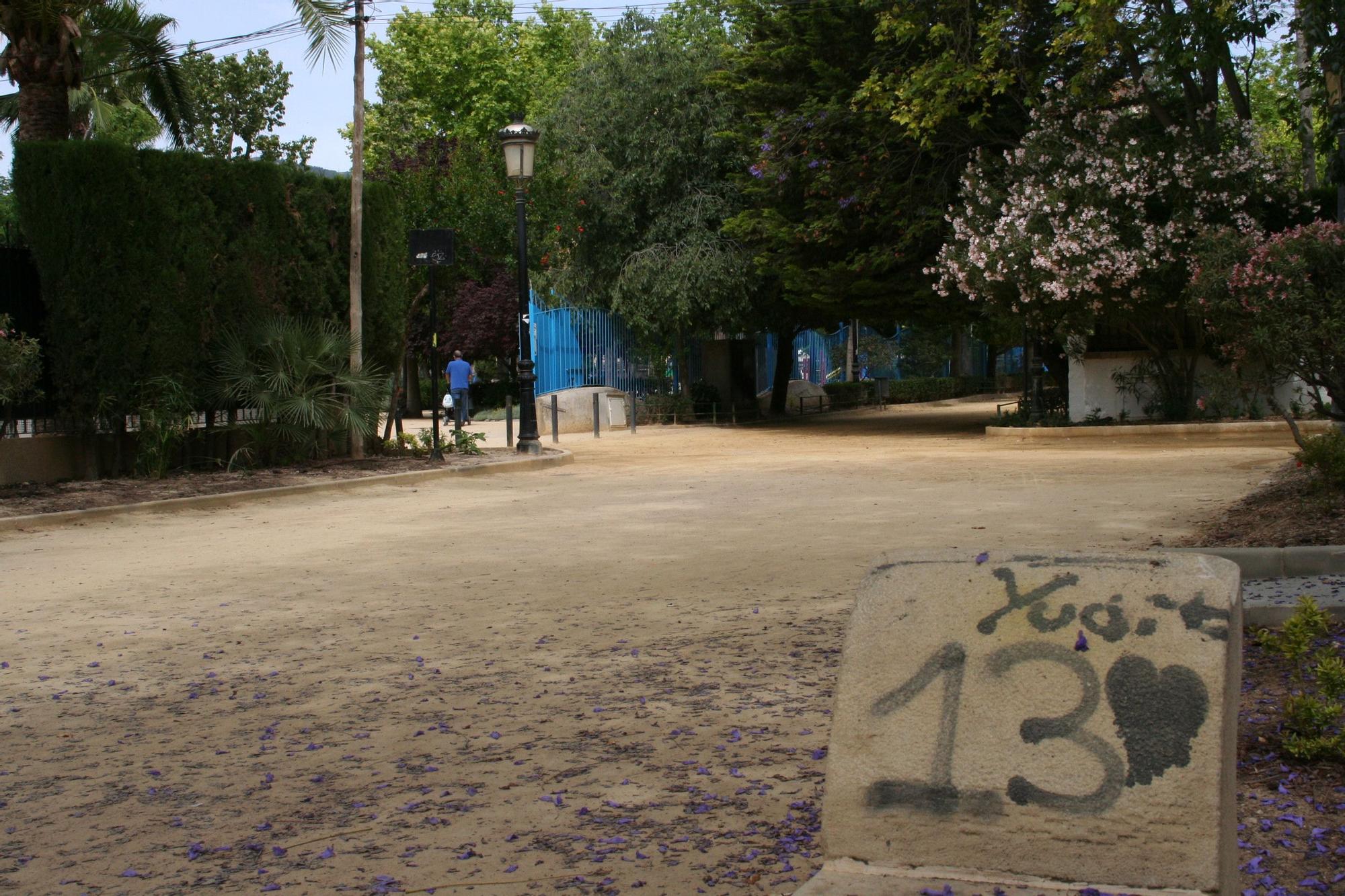 Actos vandálicos en la Alamedas, Lorca