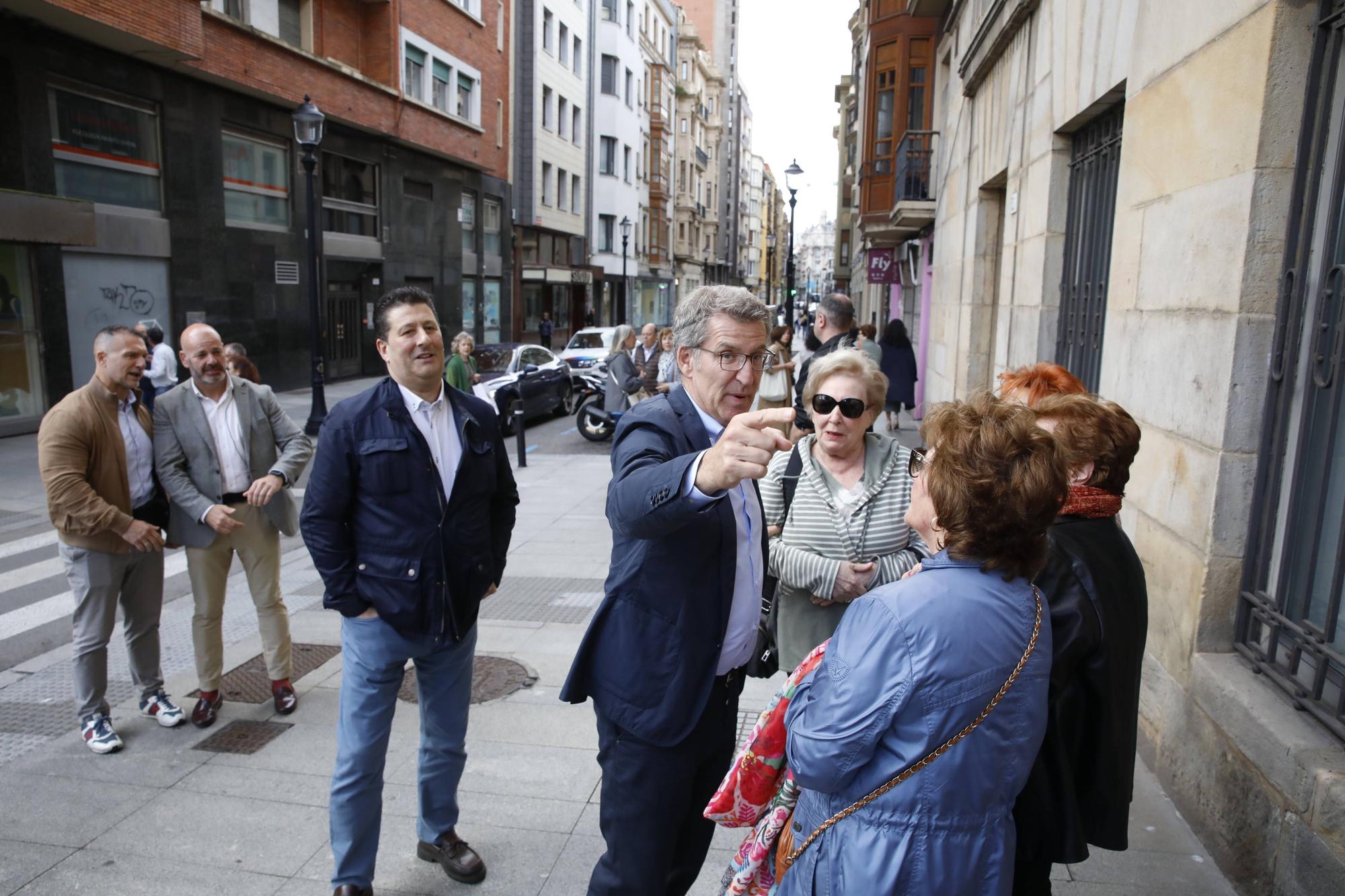 Mitin del PP en Gijón con la presencia del presidente del partido, Alberto Núñez Feijóo.