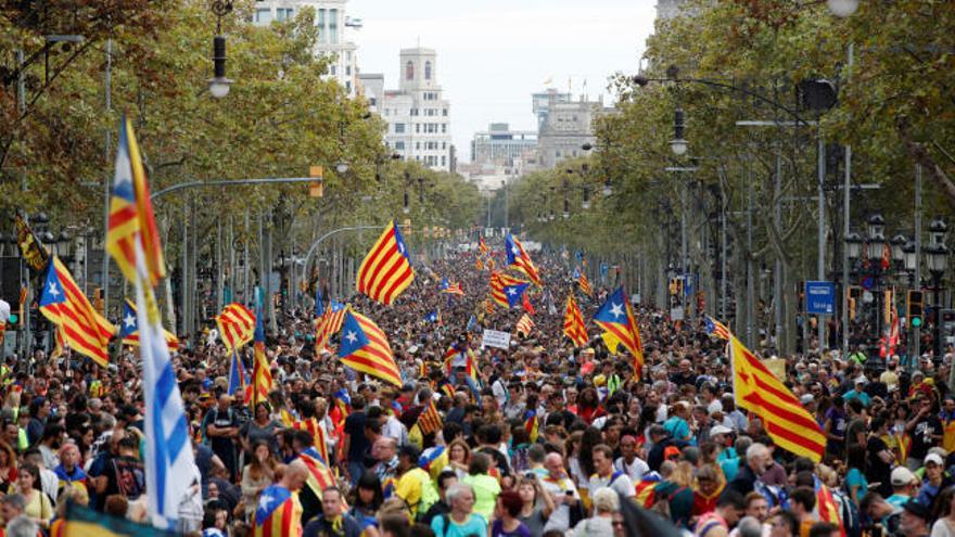 Impresionante imagen de las 'Marchas por la Libertad' entrando en Barcelona