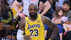 Lebron, en el partido contra los Rockets.