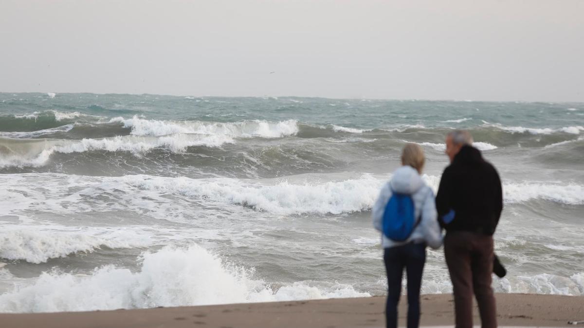 Temporal de viento y olas en la provincia de Málaga