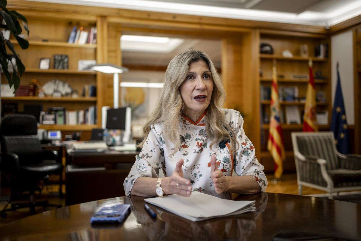 La vicepresidenta Mar Vaquero, durante la entrevista con este diario.