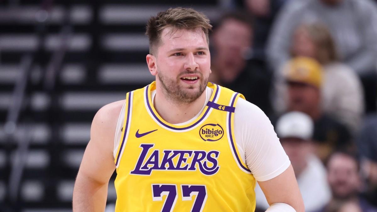 Luka Doncic, en un partido con los Lakers