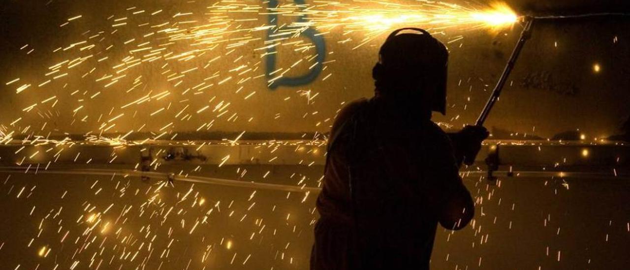 Un trabajador, en ArcelorMittal.