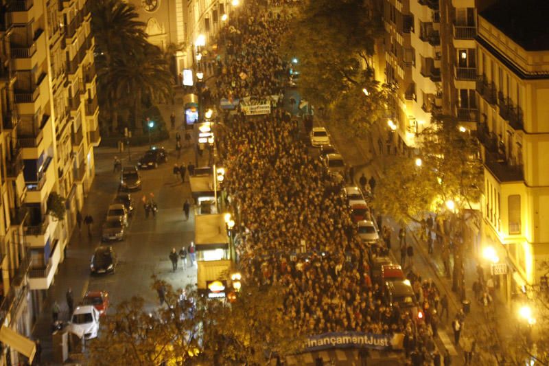 Manifestación por la financiación en València