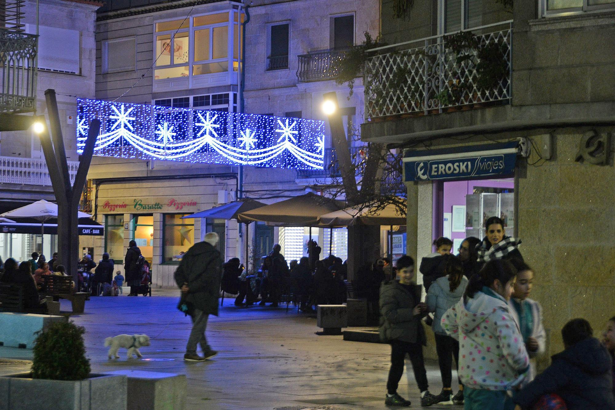 La iluminación navideña en O Morrazo. Las luces en Cangas