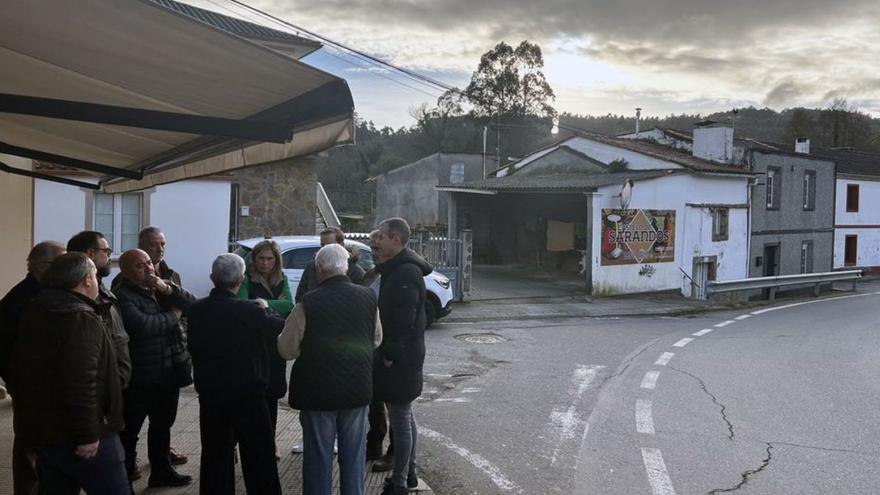 Abegondo pide a la Diputación mejorar la calzada en Sarandós