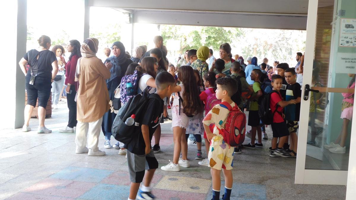 Un instant abans de l&#039;inici de les classes d&#039;aquest dilluns a l&#039;escola Sant Ignasi de Manresa