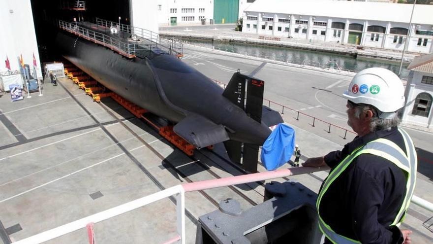 Uno de los submarinos reparados en Cartagena.