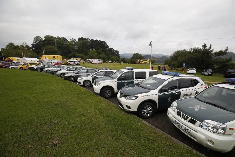 Doble simulacro de emergencias en Asturias: un accidente de avión y un gran incendio forestal