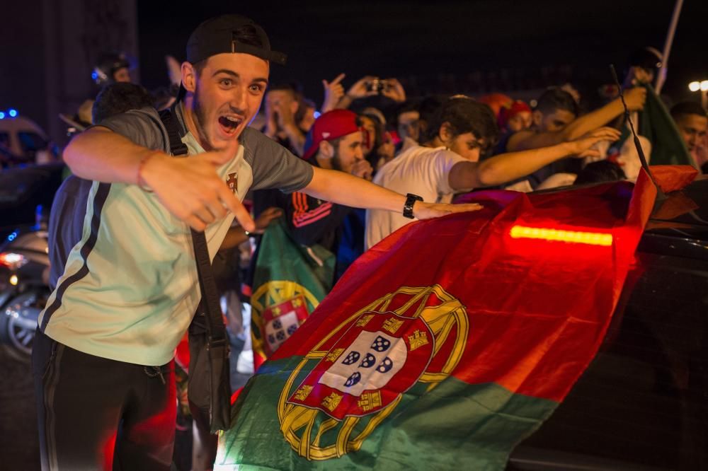 Euforia de la afición de Portugal por la Eurocopa