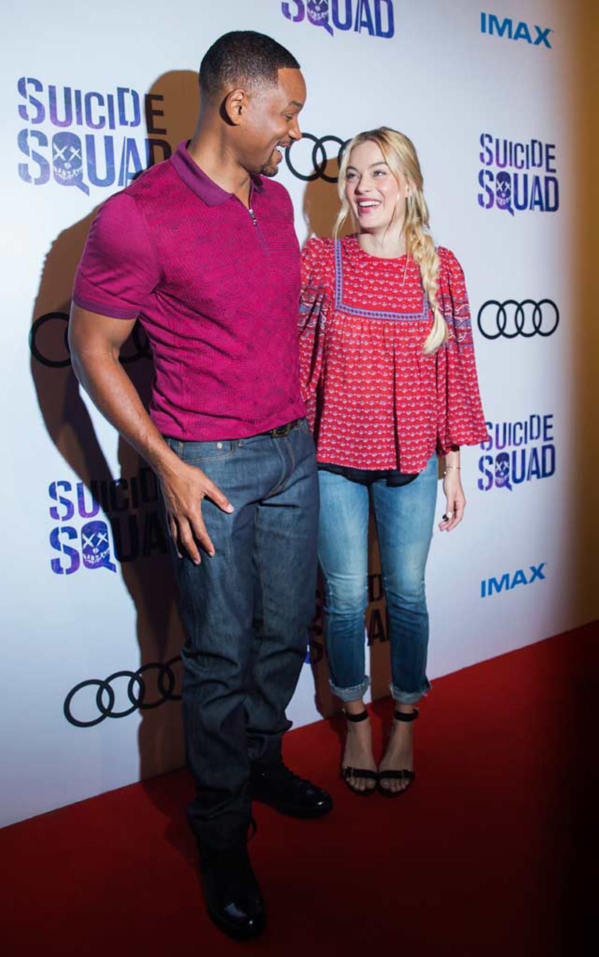 Will Smith y Margot Robbie presentan 'Suicide Squad'.