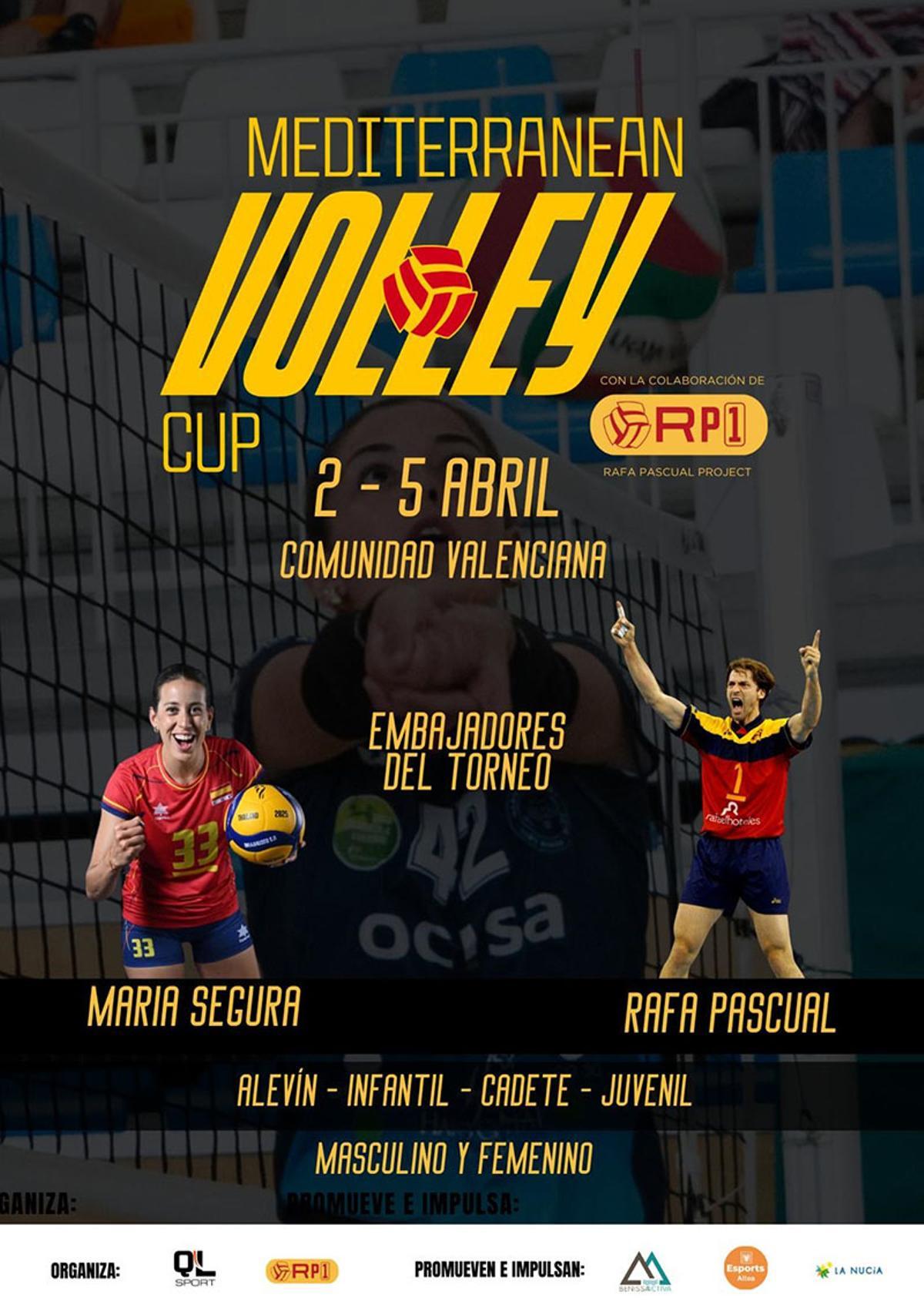 Cartel anunciador del Mediterranean Volley Cup.