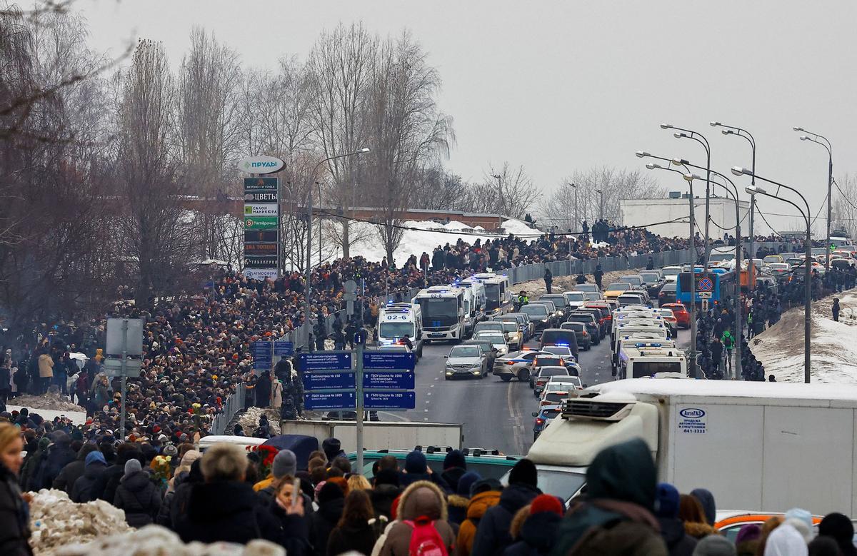 Funeral y ceremonia de despedida del político opositor ruso Alexei Navalny en Moscú