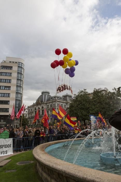 Las protestas en la plaza de La Escandalera