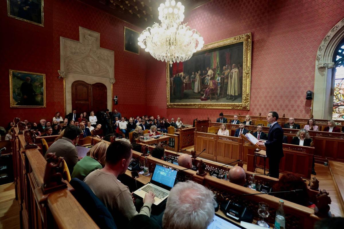 Imagen del debate celebrado esta mañana en el Palau del Consell.