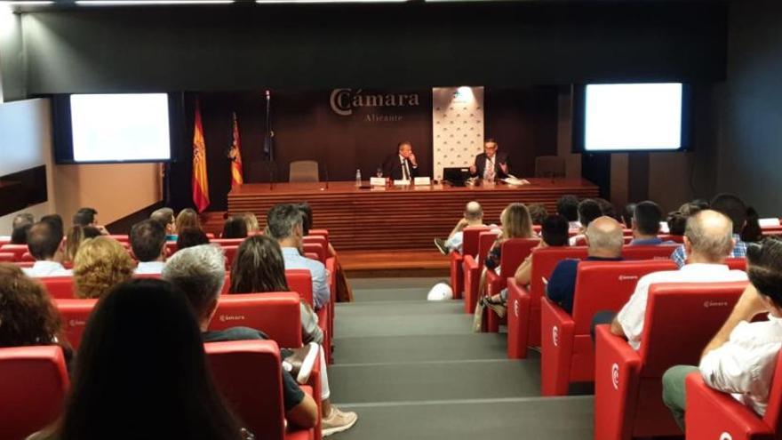 Un momento de la jornada celebrada en el salón de actos de la Cámara