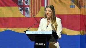Sofia pronuncia a Saragossa el seu primer discurs oficial