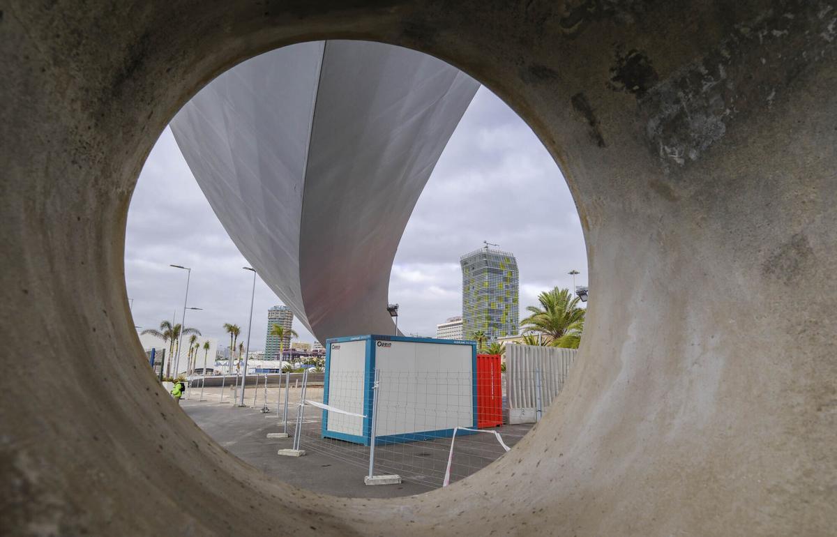Obras de la primera fase del parque urbano del Puerto de Las Palmas